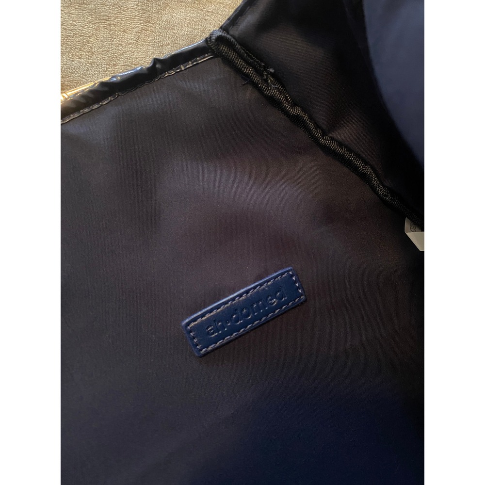 Ah-Dorned Tennis Racket Bag Navy Blue Quilted Puffer Sling LOVE Strap Pockets - Picture 5 of 10